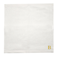 Picture of BYFT "B" Embroidered Cotton Monogrammed Face Towel, 600 GSM, 33x33cm - Set of 6