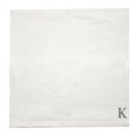 Picture of BYFT "K" Embroidered Cotton Monogrammed Face Towel, 600 GSM, 33x33cm - Set of 6