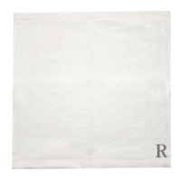 Picture of BYFT "R" Embroidered Cotton Monogrammed Face Towel, 600 GSM, 33x33cm - Set of 6