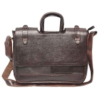 Picture of C Comfort Men's Solid Shoulder Bag, EL44, 38x7x27 cm, Brown