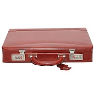 C Comfort Men's Solid Briefcase with Laptop Compartment, EL86, 43x7x33 cm