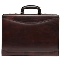C Comfort Men's Solid Briefcase with Laptop Compartment, EL87, 43x7x33 cm, Brown