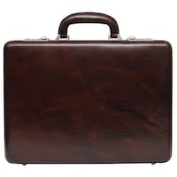 C Comfort Men's Solid Briefcase with Laptop Compartment, EL85, 43x7x33 cm, Brown