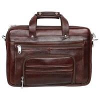C Comfort Men's Solid Messenger Laptop Bag, EL519, 14 inch, Brown
