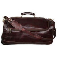 Picture of C Comfort Unisex Solid Softside Duffel Trolley Bag, EL624, 23 inch, Brown