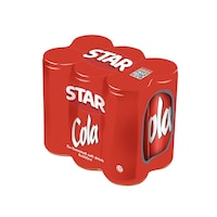 Star Cola Carbonated Soft Drink Can, 300ml - Pack of 6