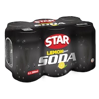 Picture of Star Lemon Salted Soda Soft Drink Can, 300ml - Pack of 6