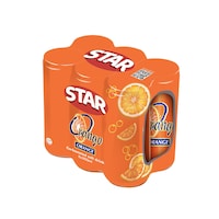 Picture of Star Orange Carbonated Soft Drink Can, 300ml - Pack of 6