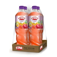 Star Mix Fruit Refreshing Drink, 1.5L - Pack of 4