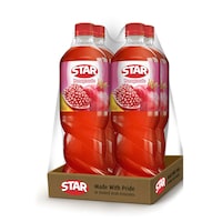 Star Pomegranate Refreshing Drink, 1.5L - Pack of 4