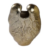 Picture of Heritage Touch Heart Flower Vase, 12 x 3.5 x 8cm, Gold