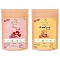 Picture of Heem & Herbs Rose and Sandalwood Powder Face Pack, 100g, Pack of 2 Pcs