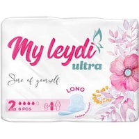 Myleydi Ultra Long Sanitary Napkins, 8Pcs - Carton of 24