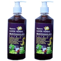 Picture of Mysore Kaveri Herbal Brungamalaka Anti-Dandruff Hair Oil, 250 ml, Pack of 2