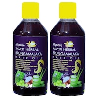 Picture of Mysore Kaveri Herbal Brungamalaka Hair Oil, 500 ml, Pack of 2