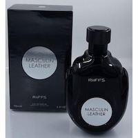 Riffs Parfums Masculin Leather Eau de Parfum, 100ml - Pack of 96