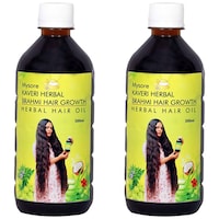 Mysore Kaveri Herbal Brahmi Hair Growth Herbal Oil, 500 ml, Pack of 2