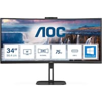 Picture of Aoc Va Panel Wqhd Curved Frameless Monitor, 34inch, Black