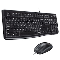 Logitech Desktop Mouse and keyboard Combo Set, MK120 - Black
