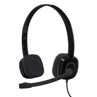 Picture of Logitech H151 Wired Stereo Headphones With Noise Cancelling Microphone, 3.5 mm