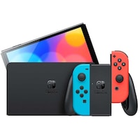 Nintendo Switch OLED, 64GB, Neon Blue & Red (International Version)