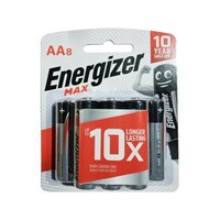 Energizer Max AA Alkaline Battery, E91BP8, 1.5V, 8 Pcs