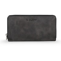 Glary Unisex Genuine Leather Phone Cover & Wallet Compartment, GL100BLC, Black - Carton of 20