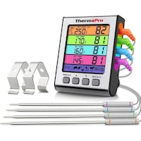 Picture of ThermoPro Color LCD 4 Tip Cooking Thermometer with Alarm, TP17H - Carton of 30
