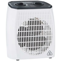 Black & Decker Vertical Fan Heater, White, 2000W