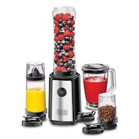 Black & Decker 4-In-1 Personal Compact Sports Blender, 16Pcs, Sbx300Bcg-B5