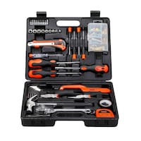 Black & Decker Hand Tool Kit In Kitbox, Orange & Black, Pack of 126pcs