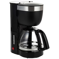 Daewoo Coffee Machine with 1.25L Glass Carafe, 800W, Black & Silver, DCM1302B
