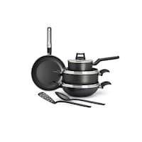 Black & Decker 9-Piece Non-Stick Cookware Set with 5 Layer PTFE, Black