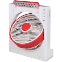 Picture of Suntech Rechargeable Emergency Fan with Light, White & Red
