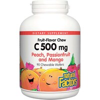 Picture of Natural Factors Vitamin C Peach Passionfruit Mango Chewable Wafer, 500mg, 90 Wafer