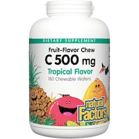 Picture of Natural Factors Vitamin C Tropical Flavor Chewable Wafer, 500mg