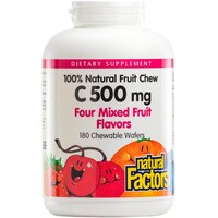 Picture of Natural Factors Vitamin C Mixed Fruit Chewable Wafer, 500mg