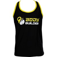 Picture of Body Builder Premium T-Shirt, Black & Yellow