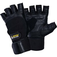 Body Builder Wrist Support Gloves, Black