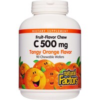 Picture of Natural Factors Vitamin C Tangy Orange Chewable Wafer, 500mg, 90 Wafer