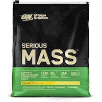 Picture of Optimum Nutrition Serious Mass Banana Supplement, 12LB