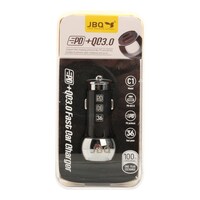 Picture of JBQ Pd Dual Port Car Charger with Type-C Cable, 36W, Black