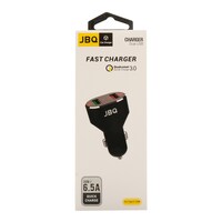 Picture of JBQ Aluminum & Abs Car Adapter with Type-C To USB Cable, 6.5A, Black