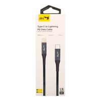 Picture of JBQ Tpe Type-C To Lightning Pd Data Cable Dt-I12, 20W, 150cm, Black