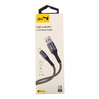 Picture of JBQ Nylon Micro To USB Data Cable Dt-01, 3.1A, 150cm, Black