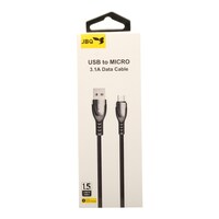 Picture of JBQ Nylon Micro To USB Data Cable Dt-02, 3.1A, 150cm, Black