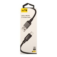 Picture of JBQ Nylon Micro To USB Data Cable Dt-03, 3.1A, 150cm, Black