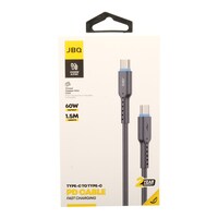 Picture of JBQ Tinned Copper Tpe Type-C To Type-C Pd Cable CA-722, 60Wx150cm, Black