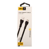 Picture of JBQ Nylon Lightning To USB Data Cable Cb-12P2, 3.0A, 150cm, Black