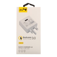 Picture of JBQ Adaptive Fast Charging Travel Adapter with Micro To USB Cable, White
